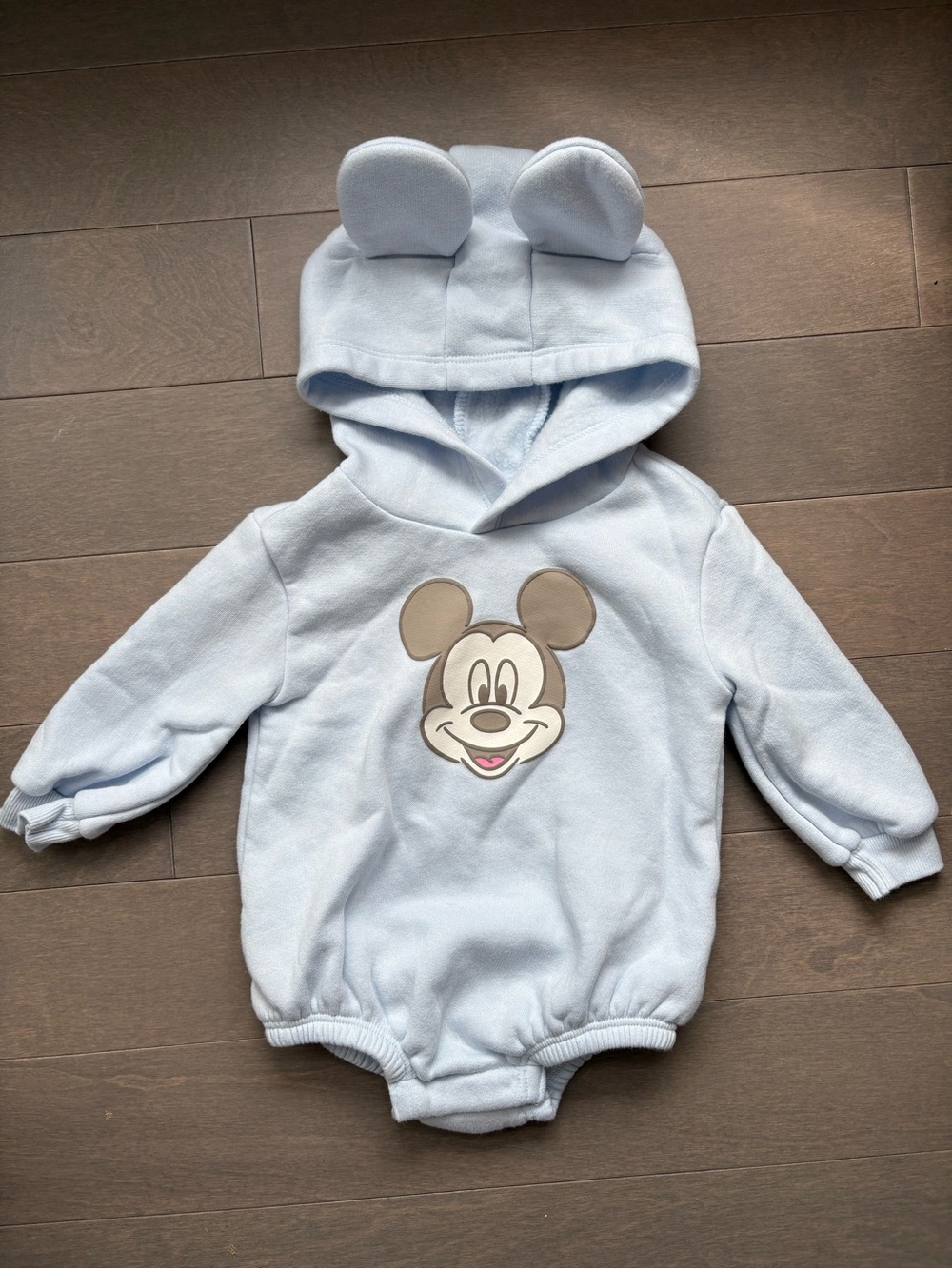 Old Navy X Disney Mickey Mouse Hooded Fleece Romper for Baby, 6-12M